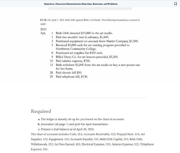 Questions, Classroom Demonstration Exercises,