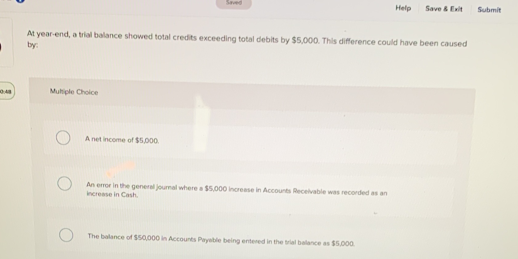 Saved Help Save & Exit Submit At year-end, a