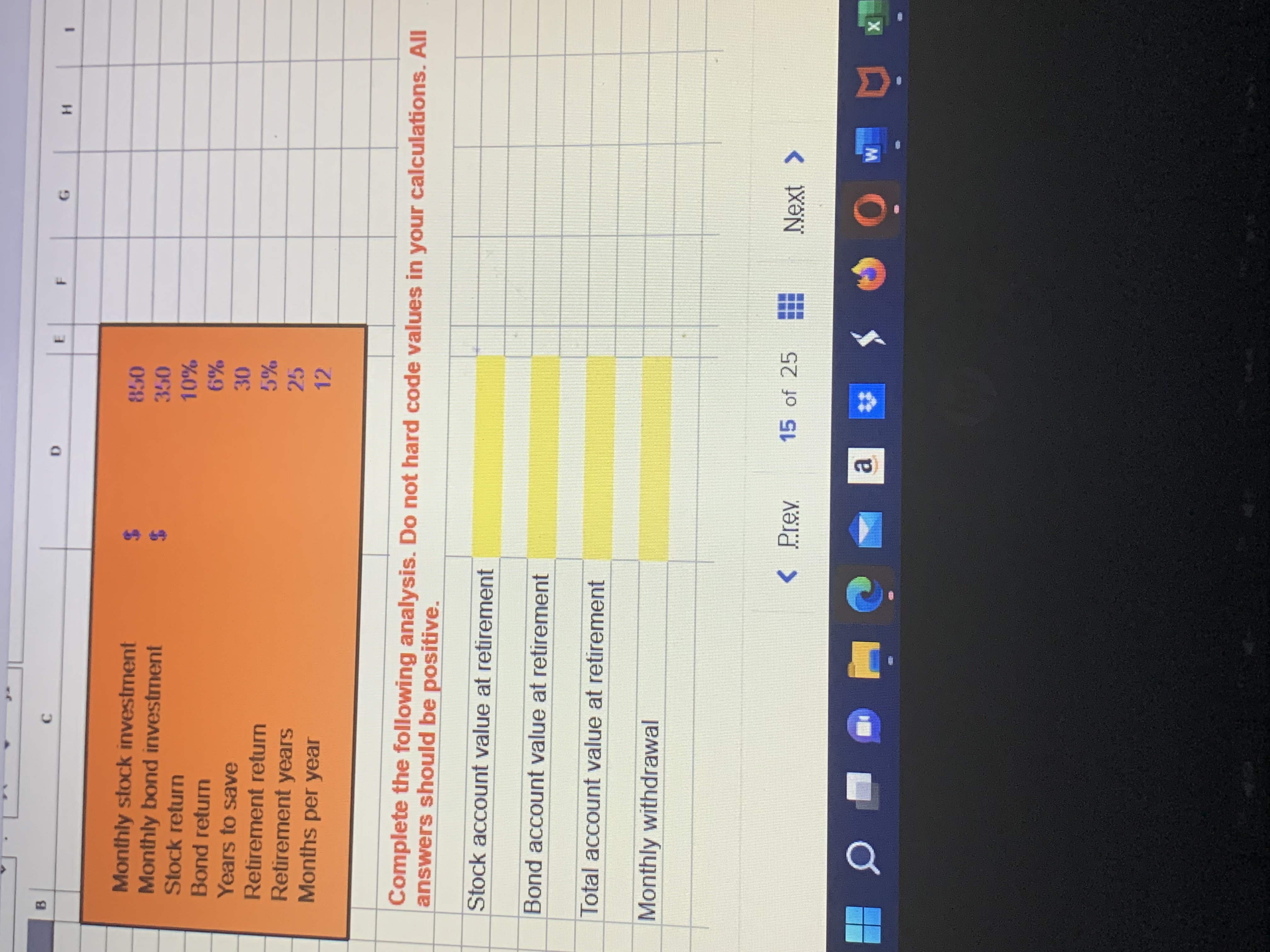 D G H Monthly stock investment 850 69 69 Monthly