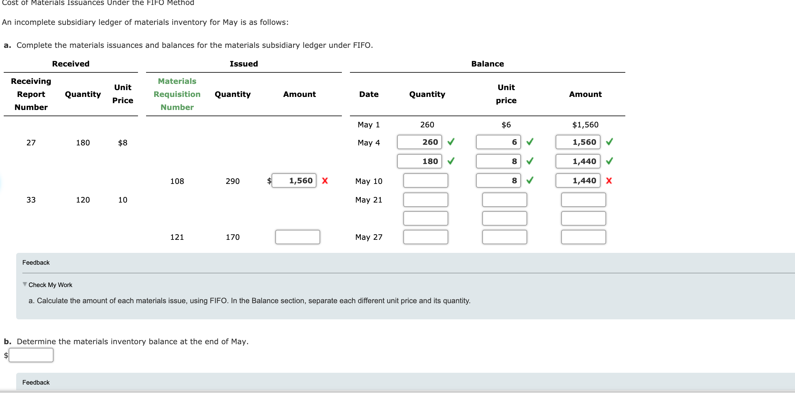 Cost of Materials Issuances Under the FIFO Method