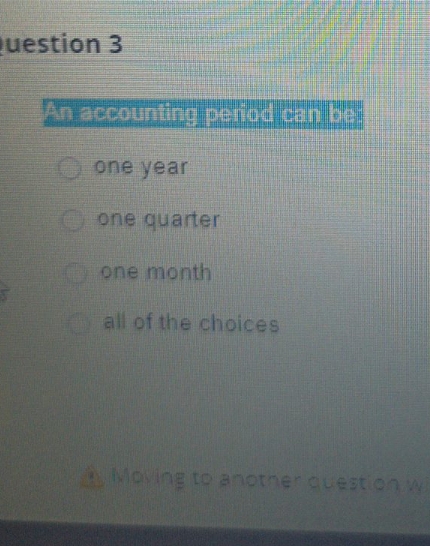 Accounting period uestion 3 An accounting benod
