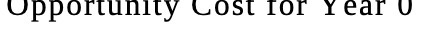 Opportunity Cost for Year 0