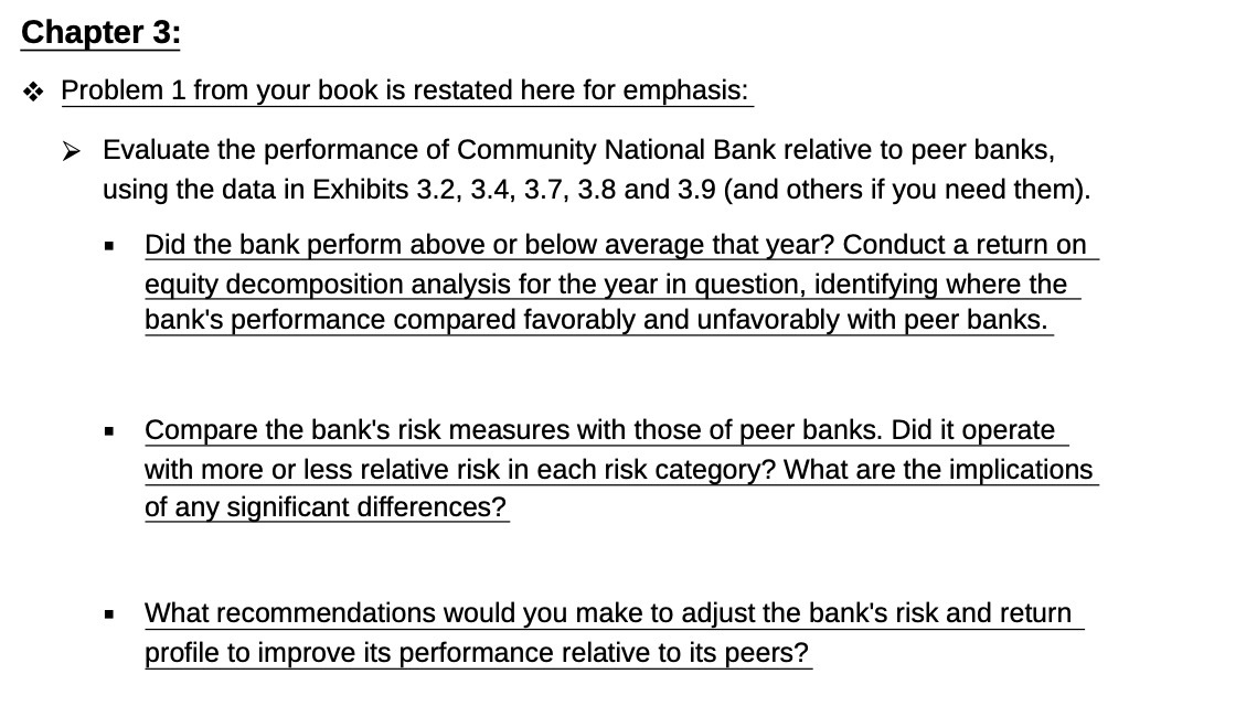 Chapter 3: do Problem 1 from your book is