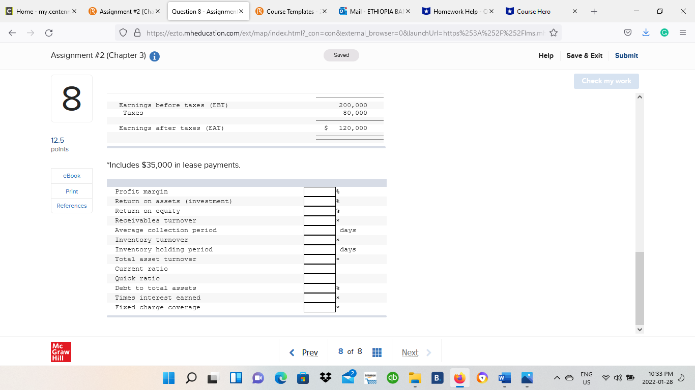 C Home - my.centenn @ Assignment #2 (Cha X