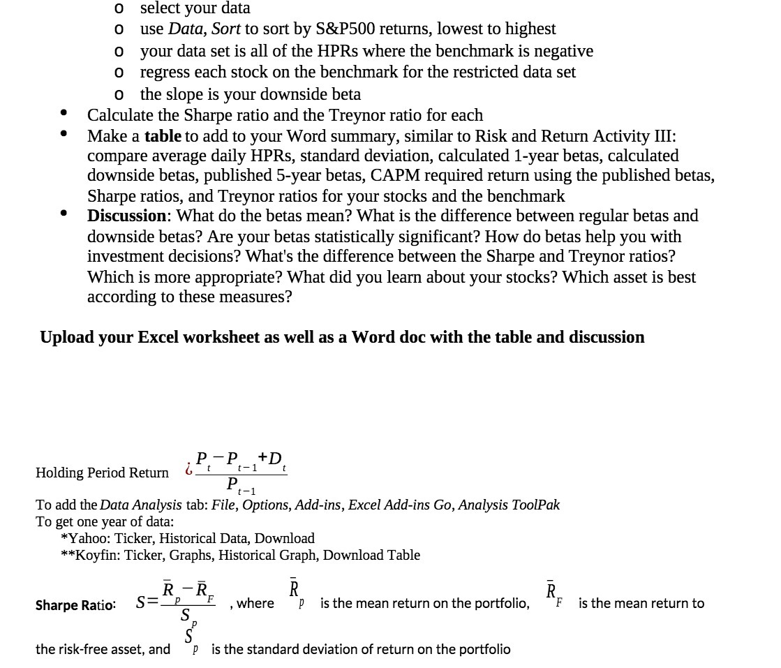 select your data use Data, Sort to sort by S&P500