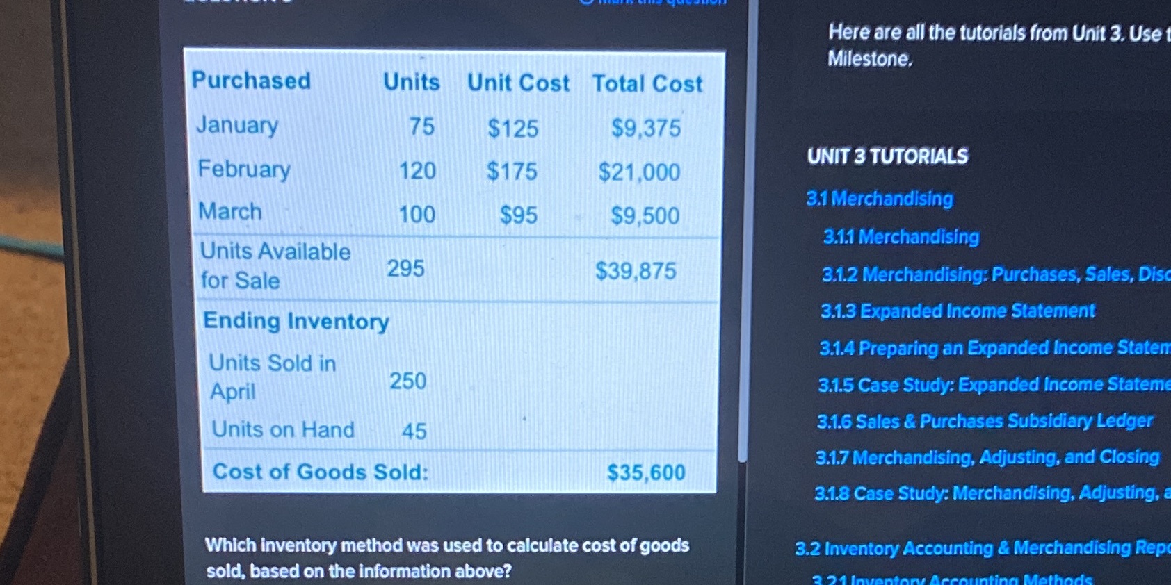 Here are all the tutorials from Unit 3. Use