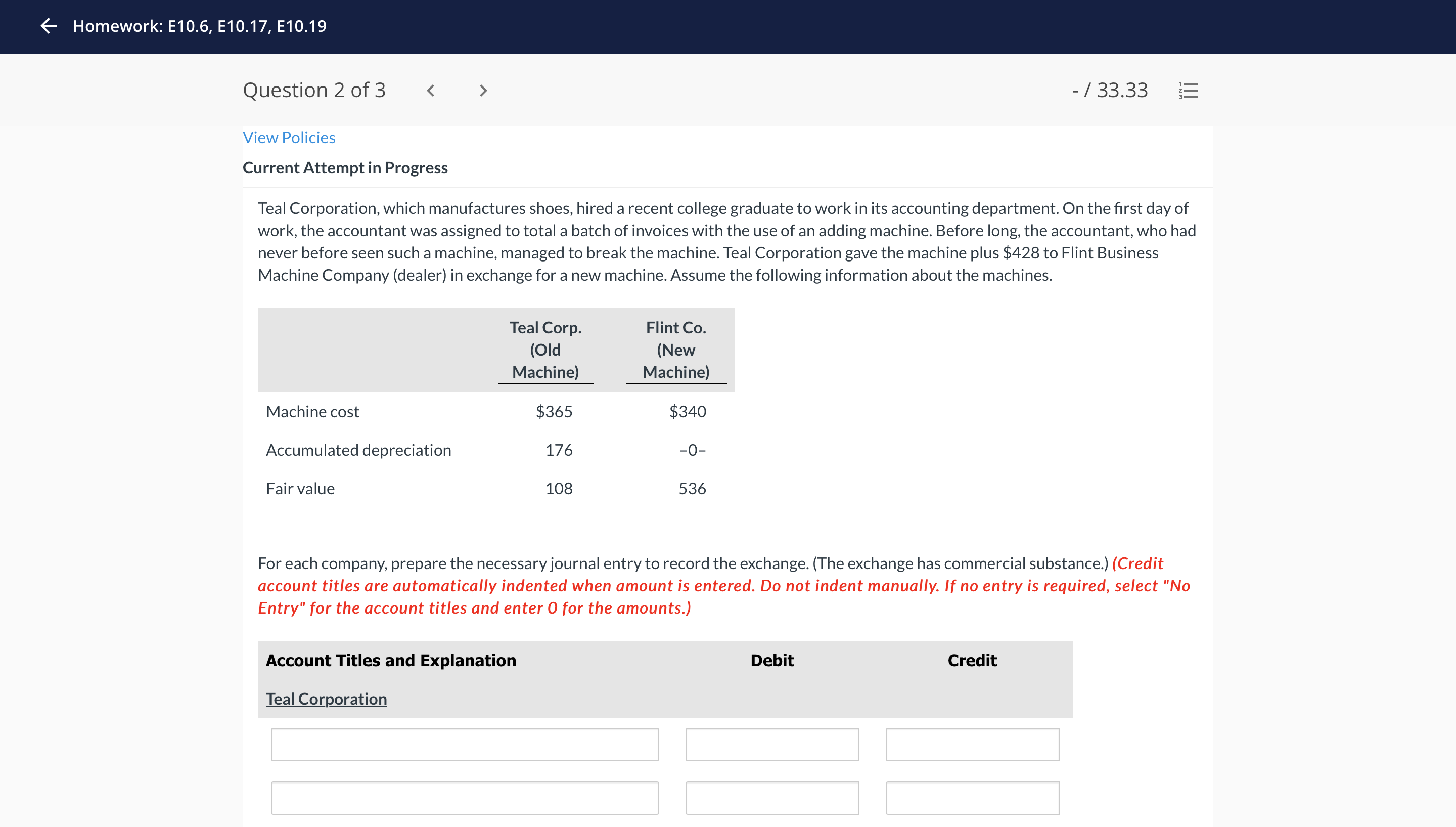 Homework: E106, E10,17, E1019 Question 2 of3 <  style=