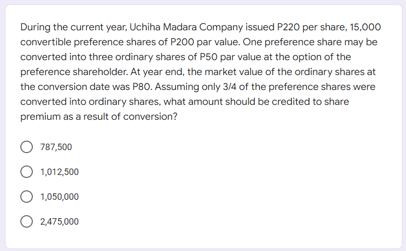 During the current year, Uchiha Madara Company