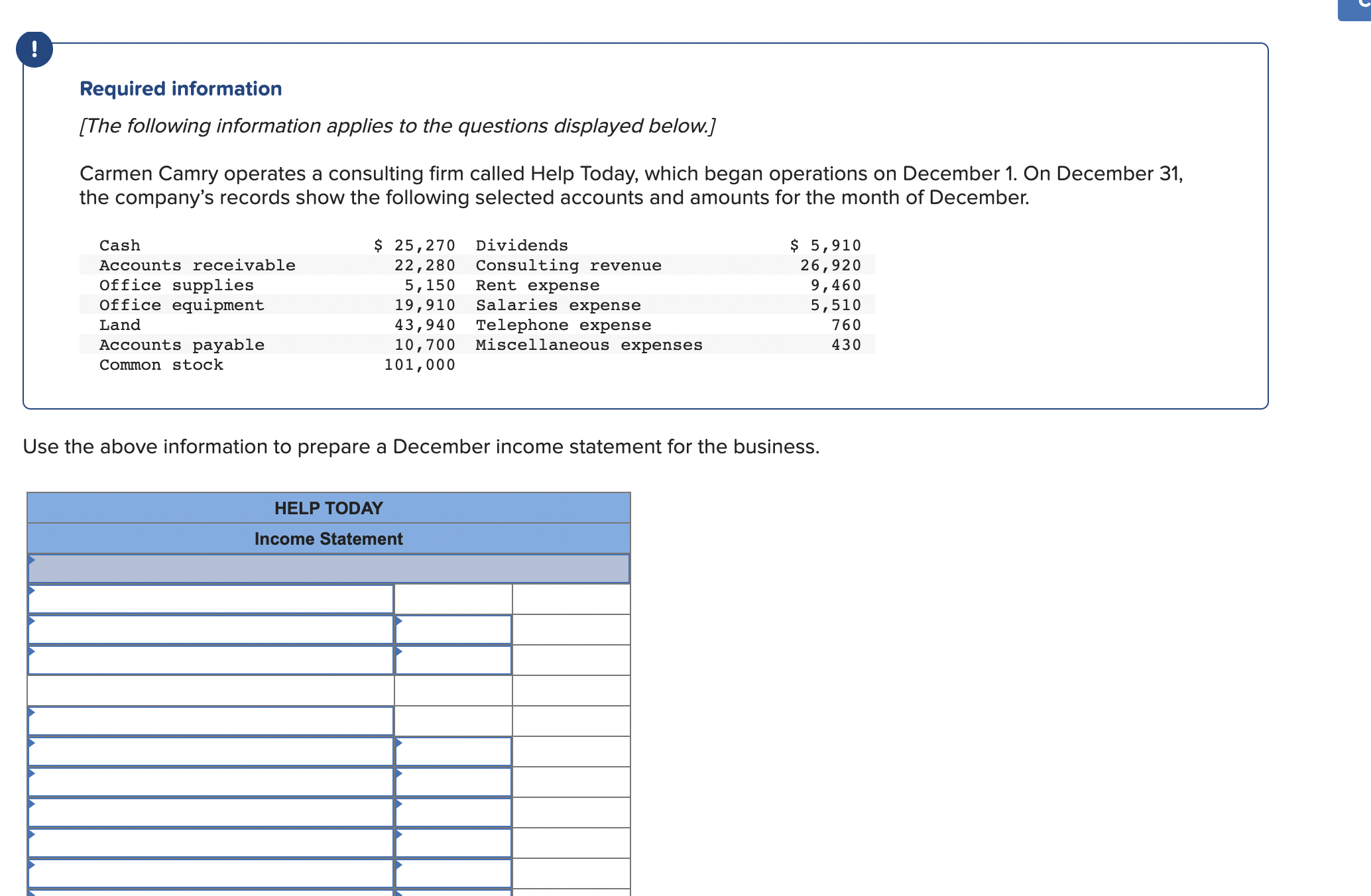 Required information [T he following information