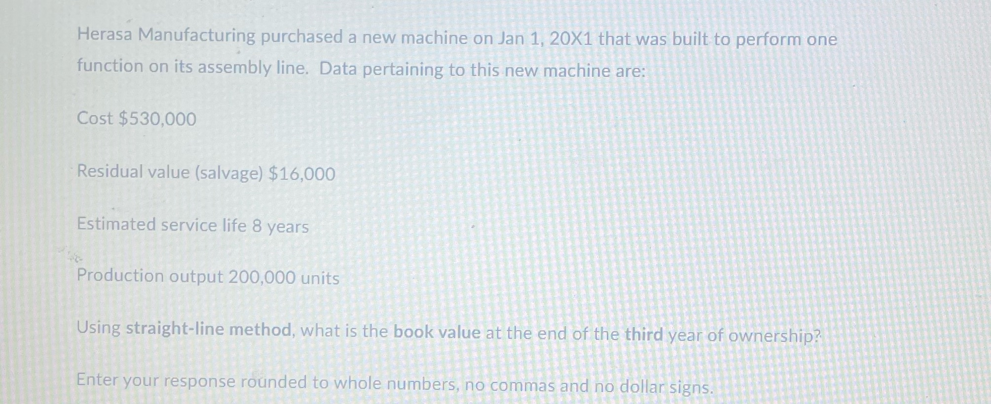 Herasa Manufacturing purchased a new machine on