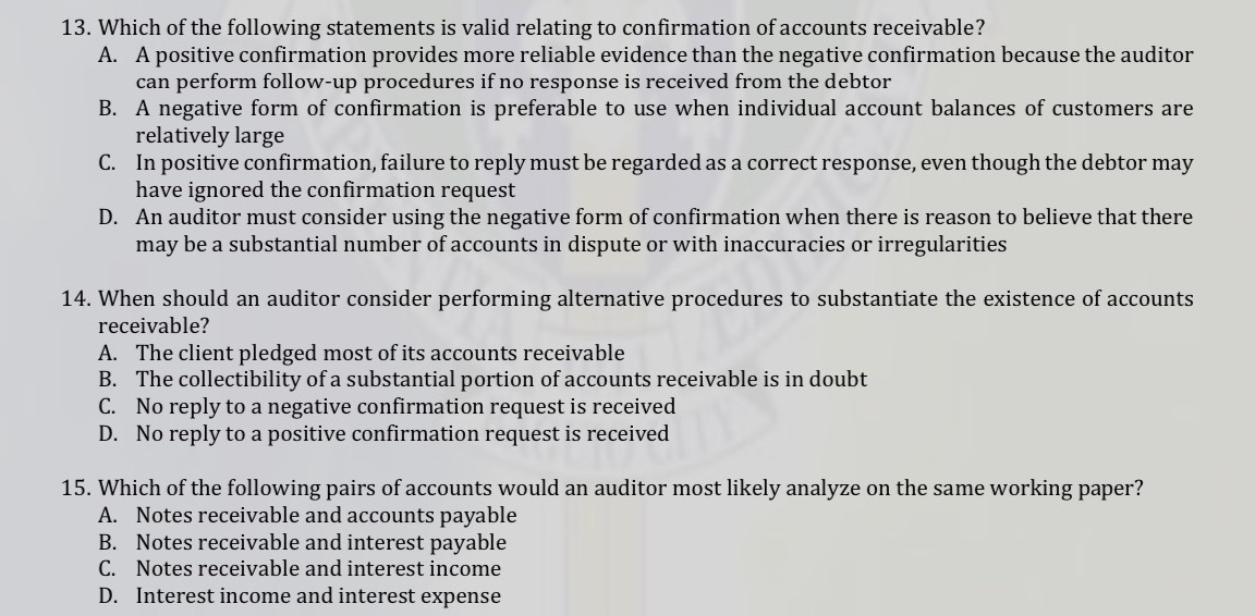 Notes 13. Which of the following statements is