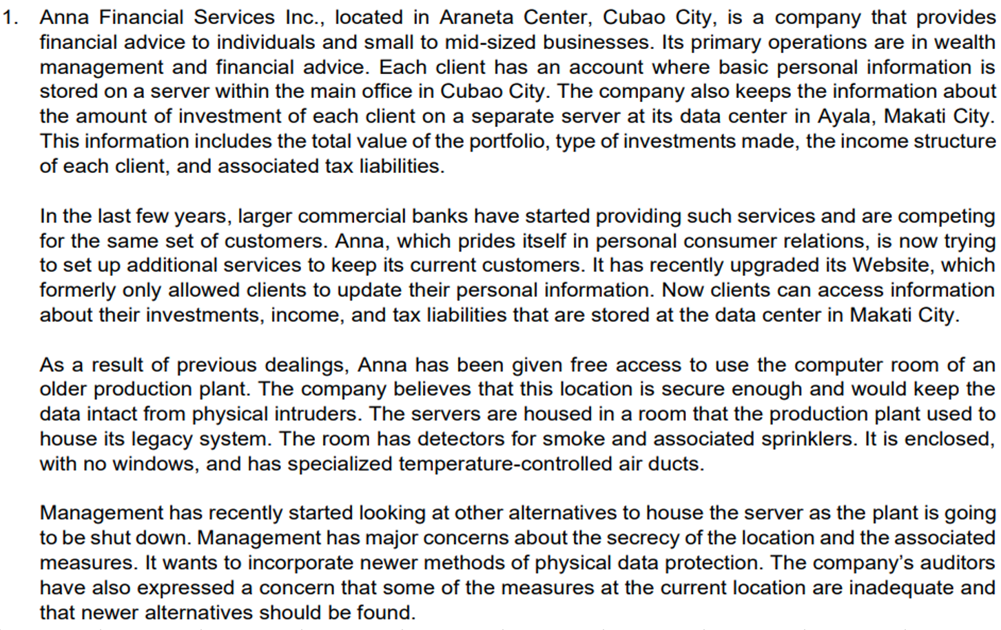 [PLEASE HELP] CASE 1 REQUIRED: 1. Discuss why the