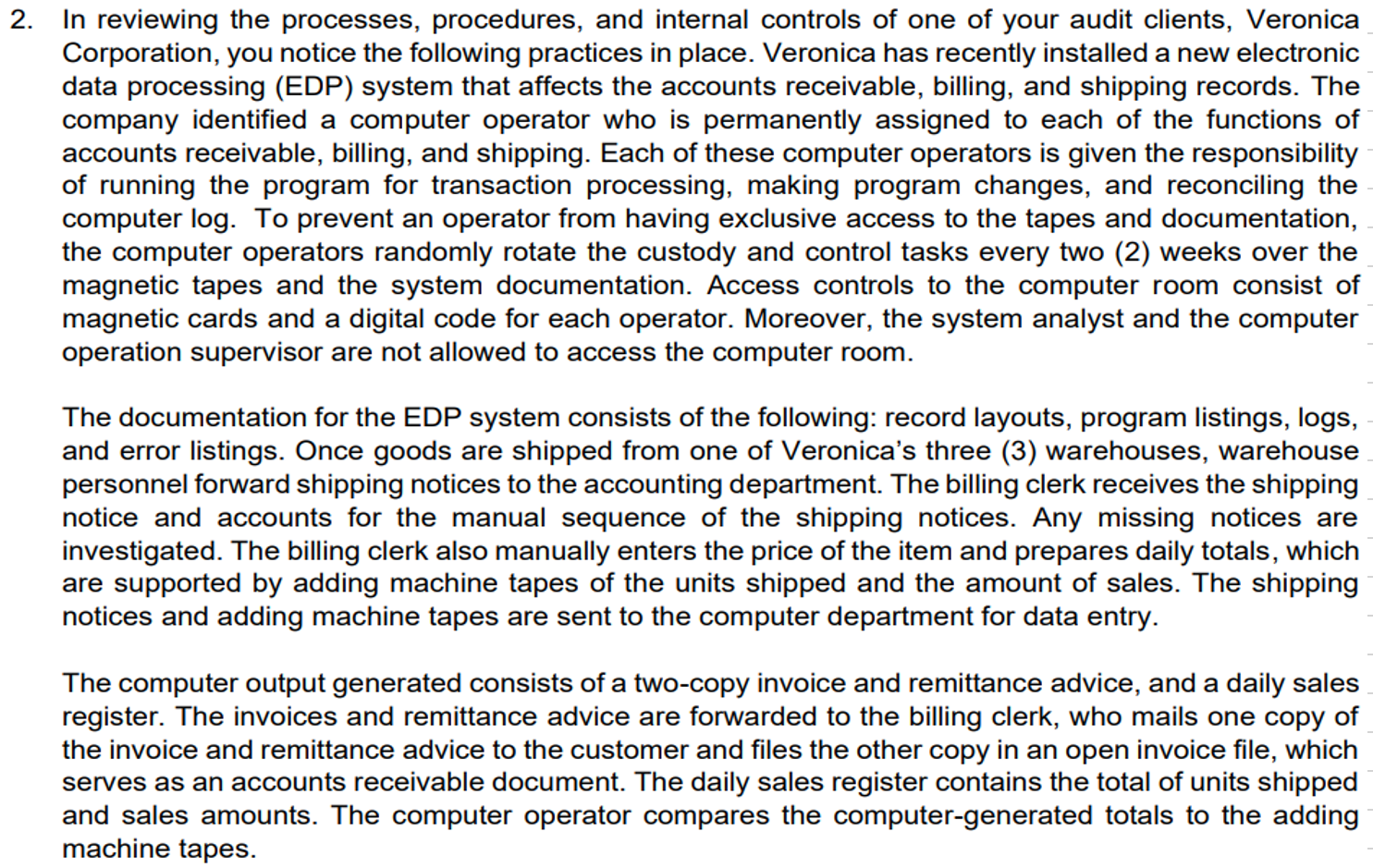 [PLEASE HELP] CASE 1 REQUIRED: 1. Discuss why the