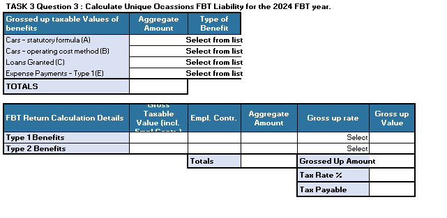 TASK 3 Question 1 : Enter the information