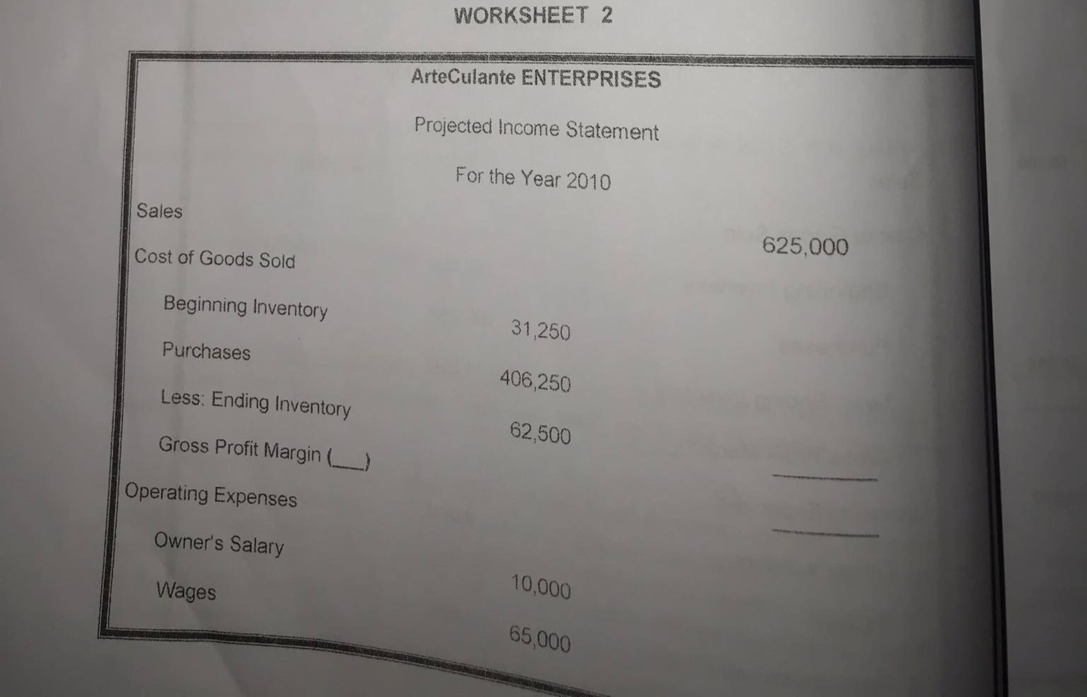 PART 1 Reference: Breadwinner Bakeeshop's balance