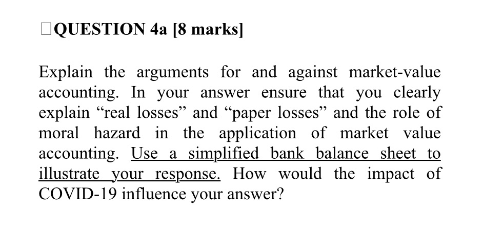 KQUESTION 4a [8 marks] Explain the arguments for