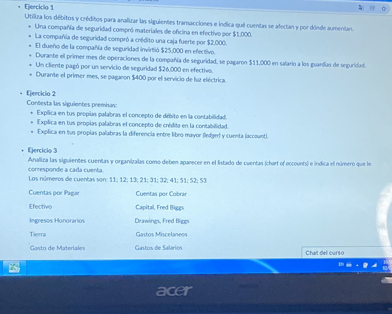 Como se resuelven estos ejercicios? . Ejercicio 1