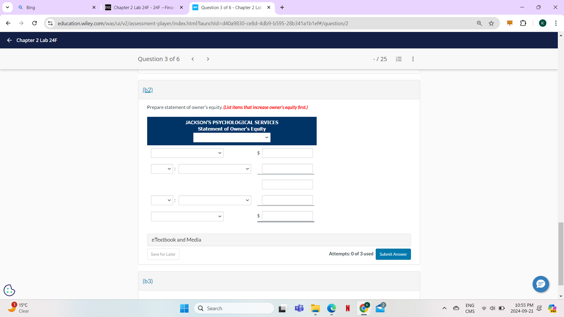 Q Bing X D2L Chapter 2 Lab 24F - 24F --Finan x WP