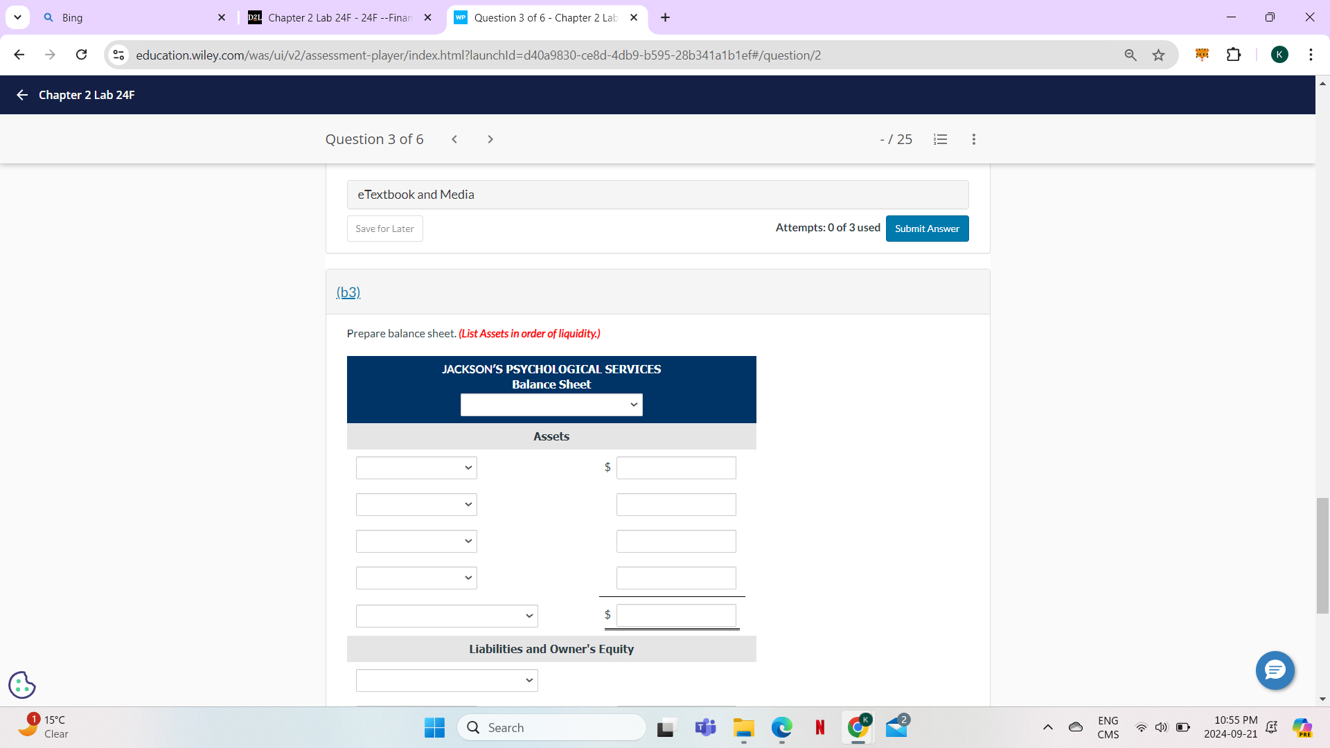 Q Bing X D2L Chapter 2 Lab 24F - 24F --Finan x WP