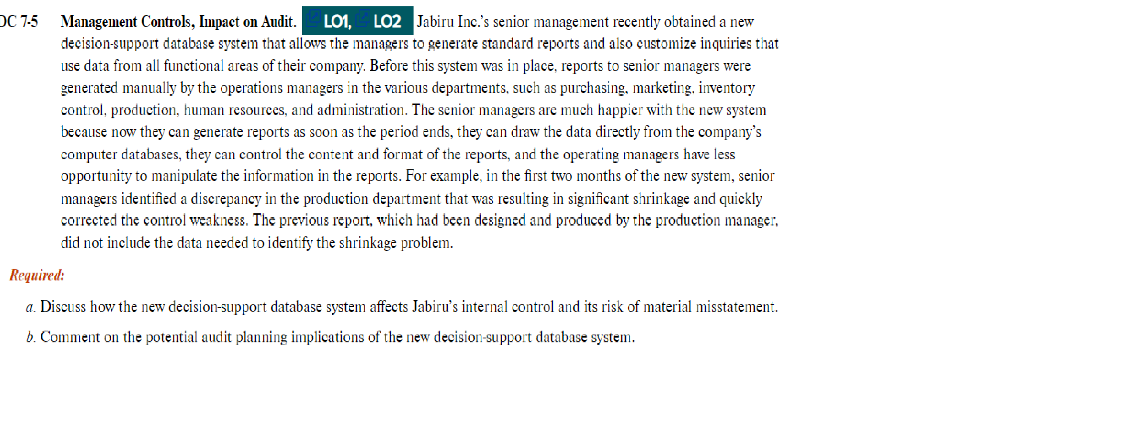 PLZ you clarify answer )C 7-5 Management