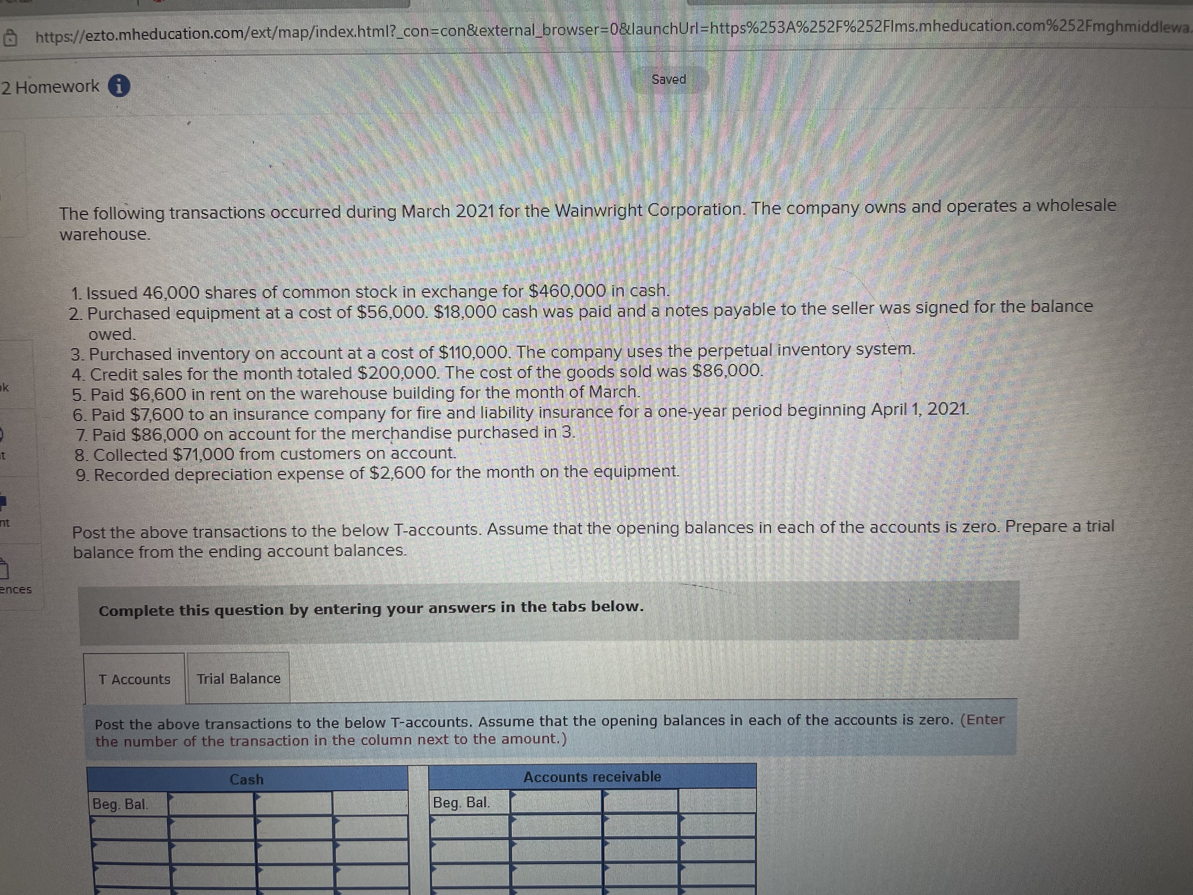 \f3 Accounts payable Notes payable Beg. Bal Beg.