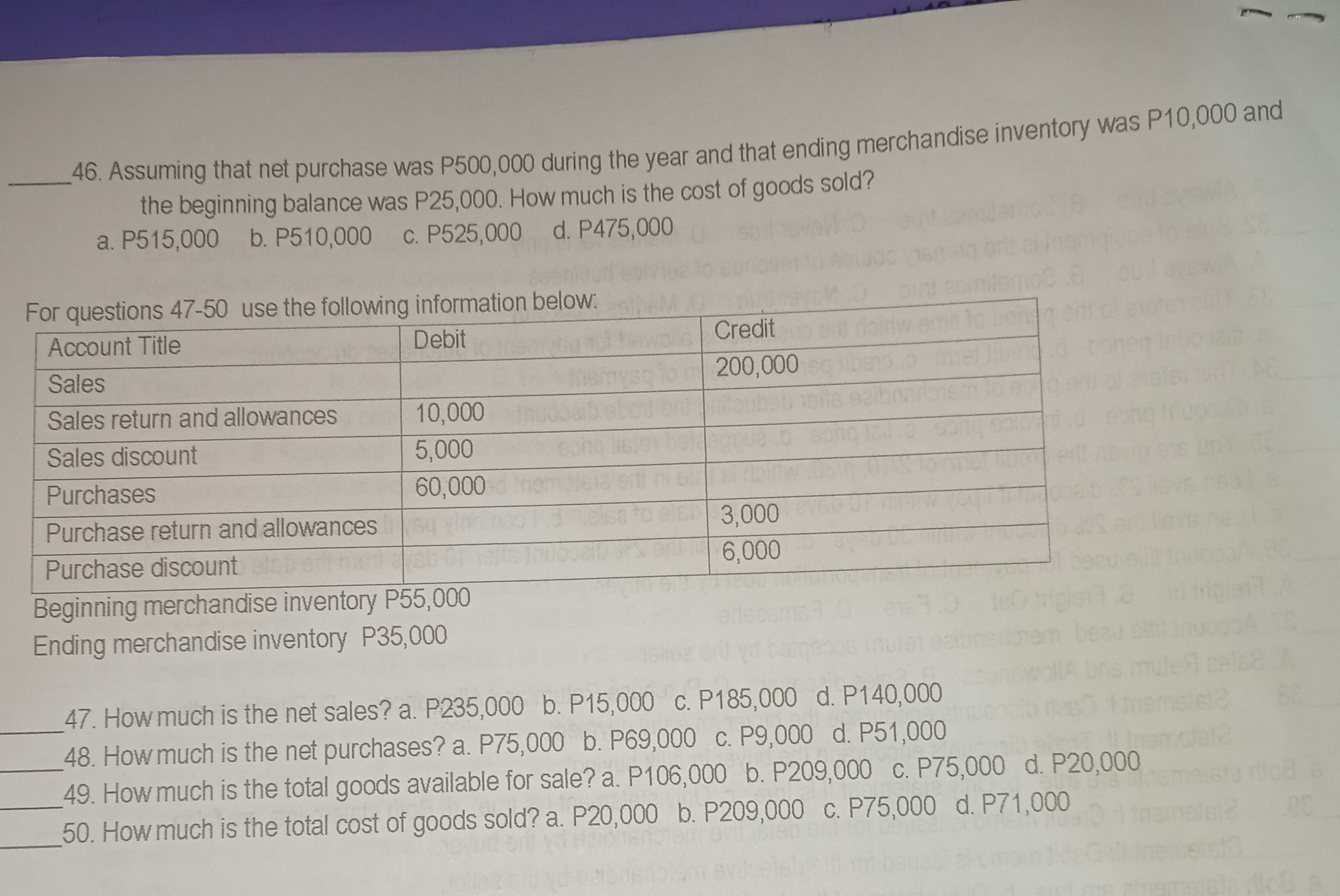 A. Always true B. Sometimes true C. Never true D.
