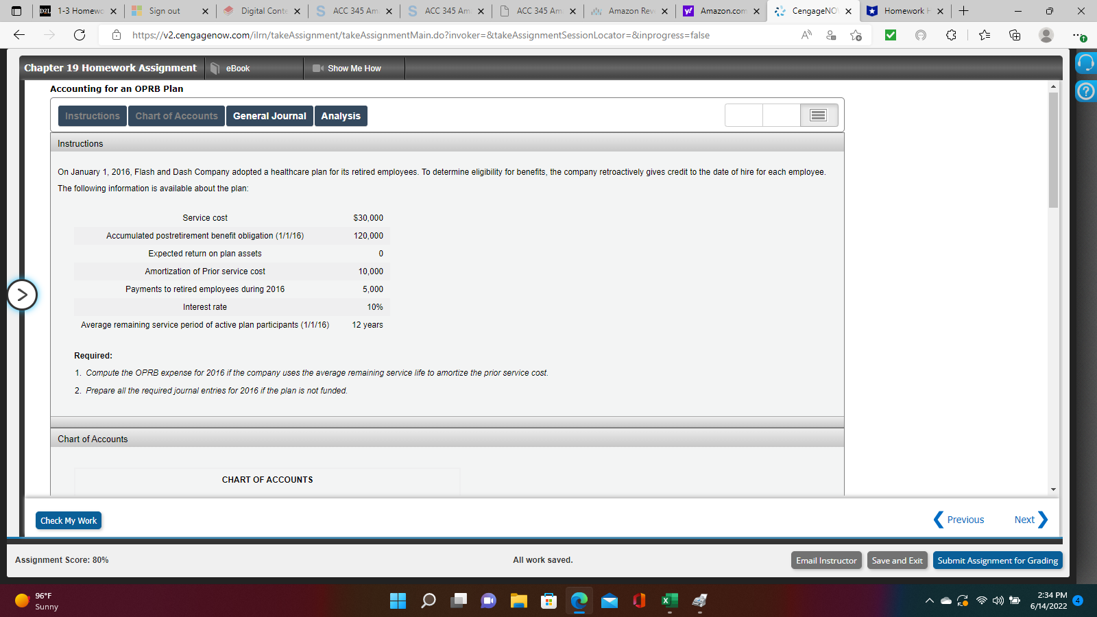 Chapter 19 Intermediate Accounting III question