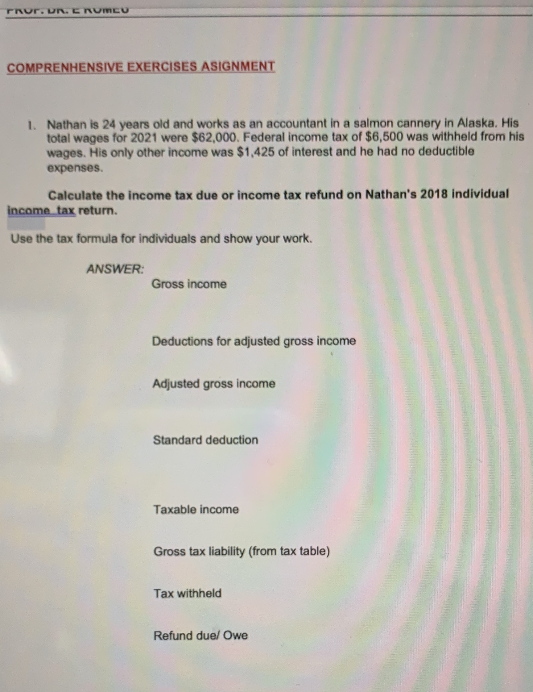 TROT. DR. E ROMEU COMPRENHENSIVE EXERCISES