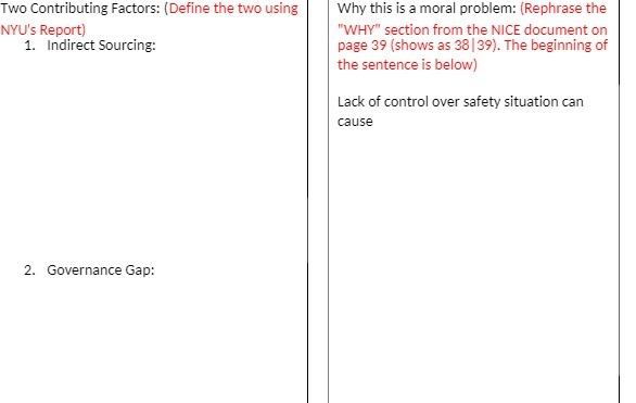 Two Contributing Factors: (Define the two using