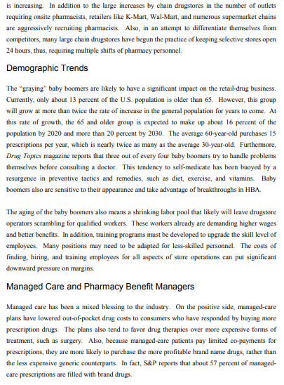 Based on the advance reading about the CVS
