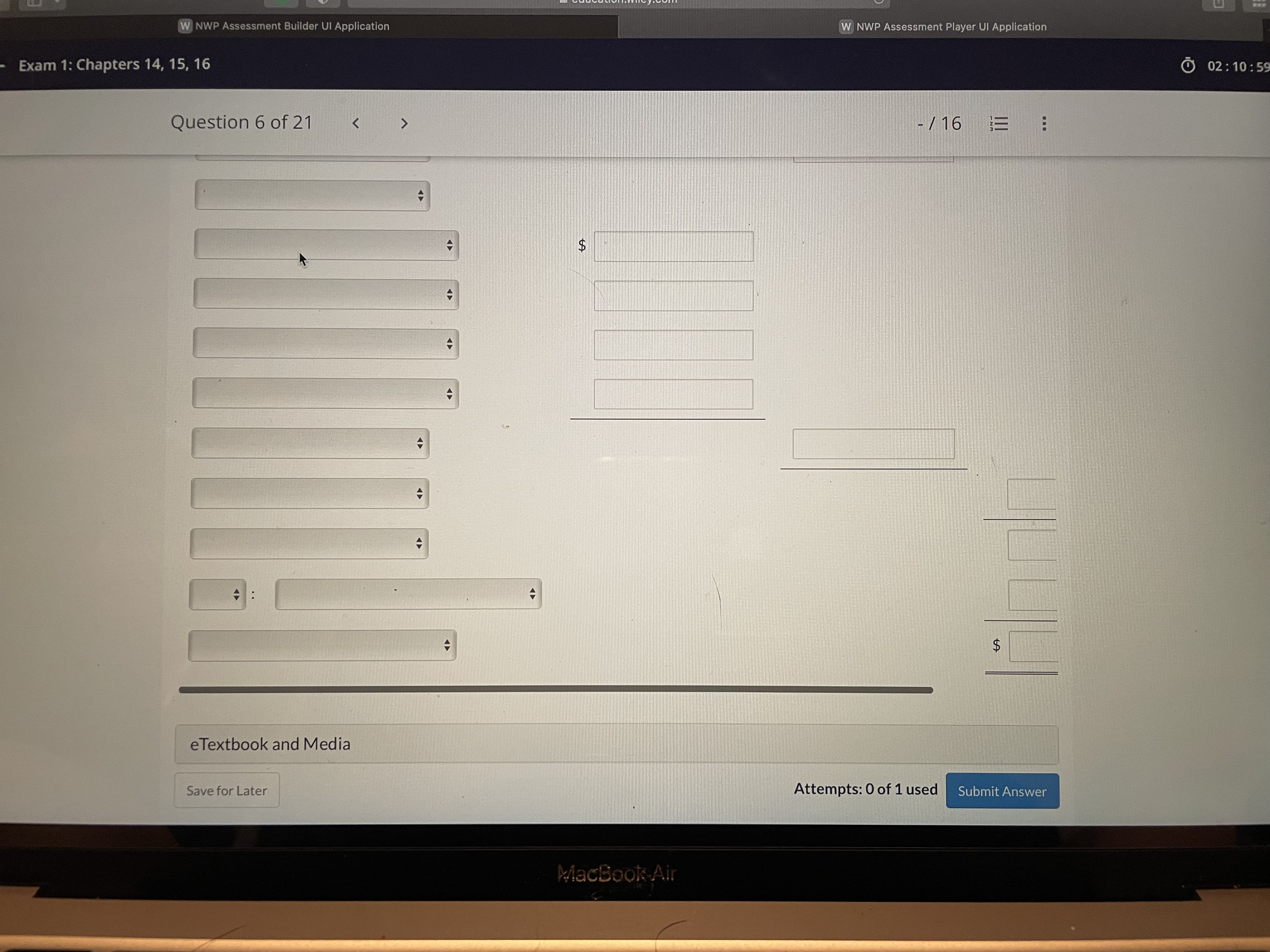 W NWP Assessment Builder UI Application W NWP