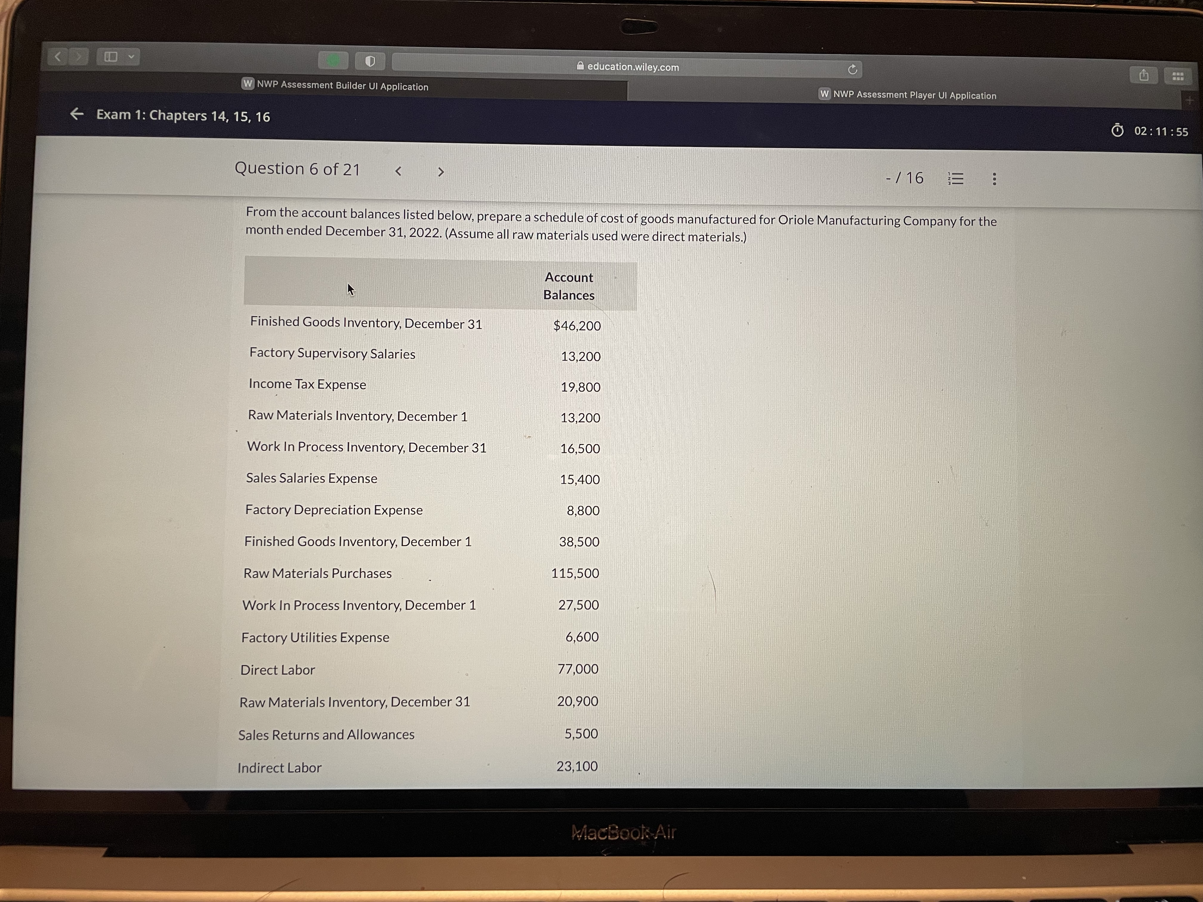 W NWP Assessment Builder UI Application W NWP