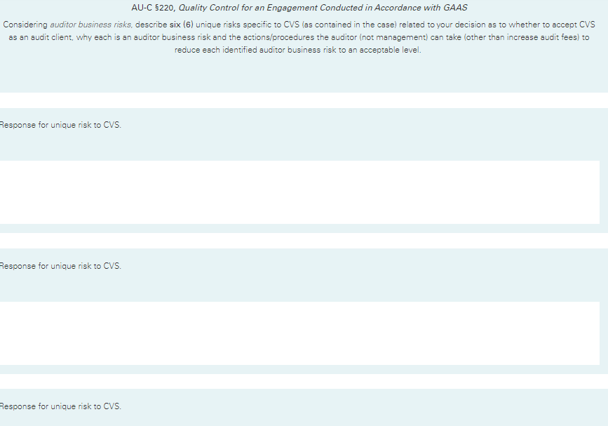 Based on the advance reading about the CVS