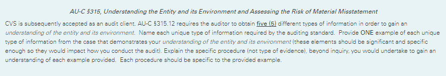 Based on the advance reading about the CVS