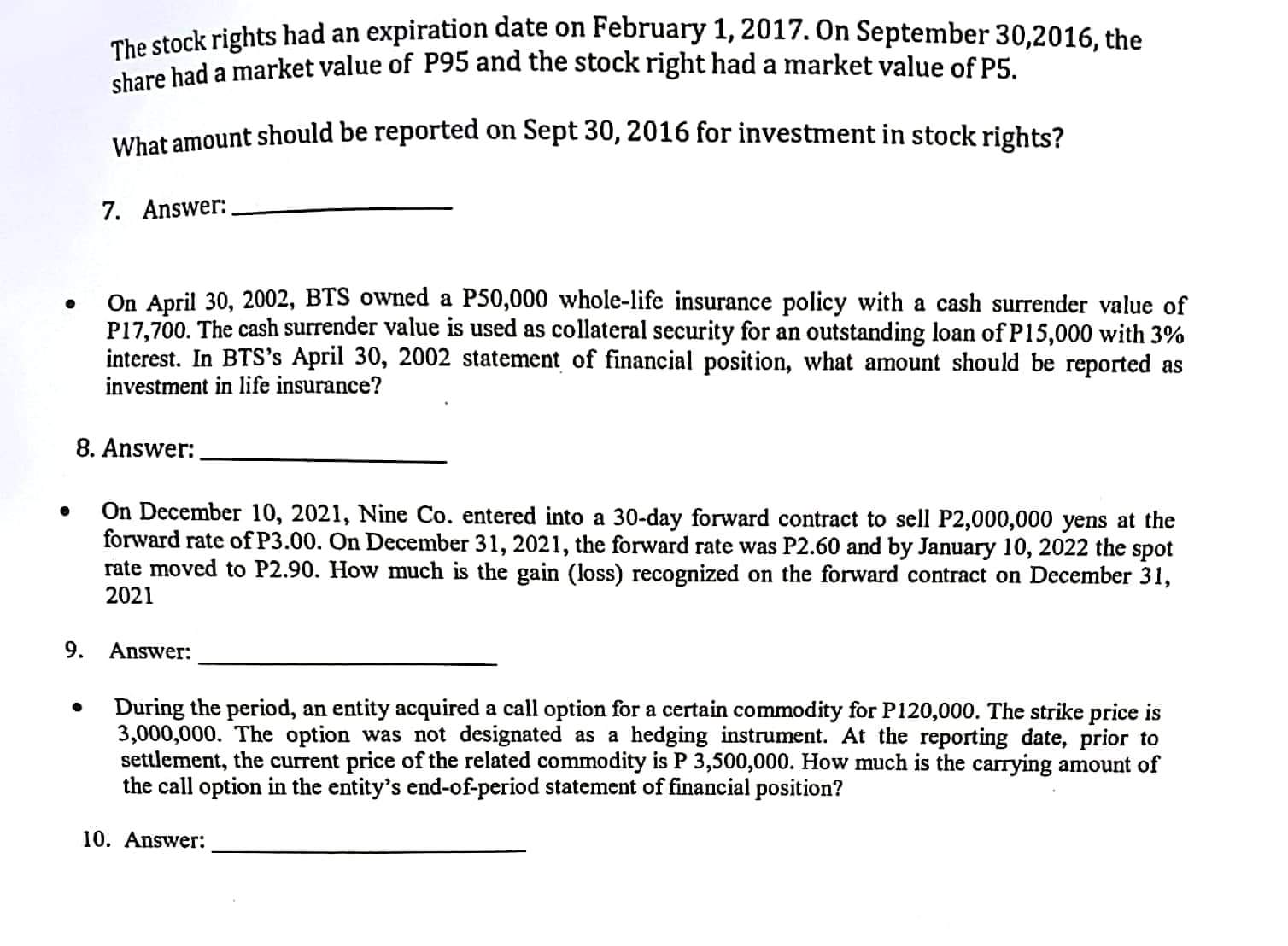 Please solve and show the complete solution of