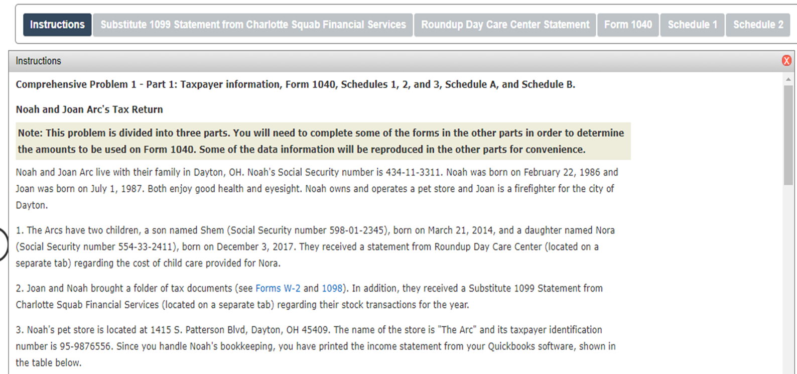 Instructions Substitute 1099 Statement from