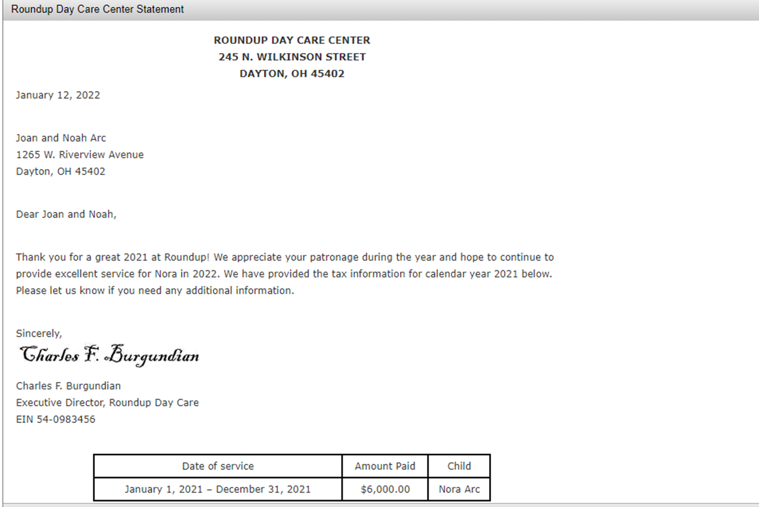 Instructions Substitute 1099 Statement from