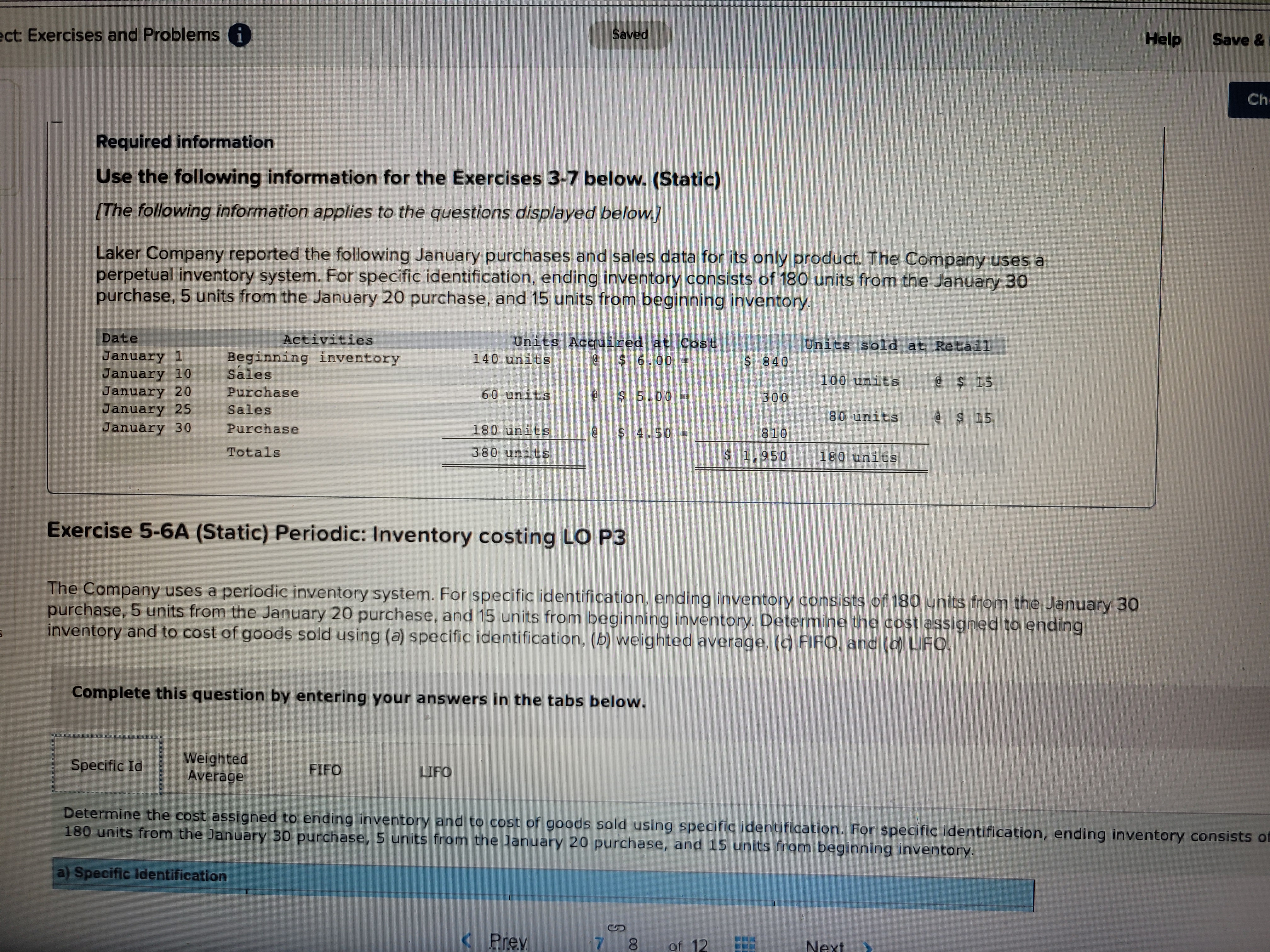 Help ct: Exercises and Problems i Saved Save & Ch