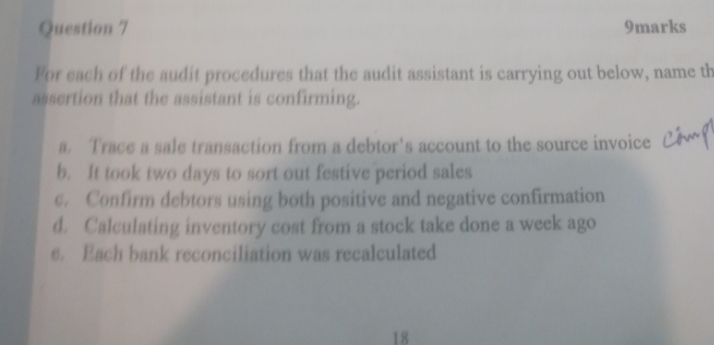 please need assistance in this Question 7 9marks