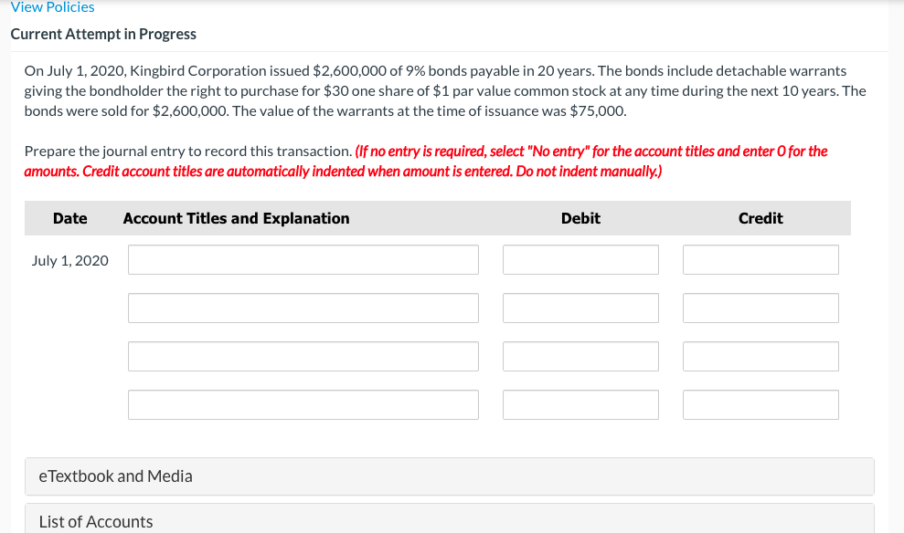 View Policies Current Attempt in Progress On July