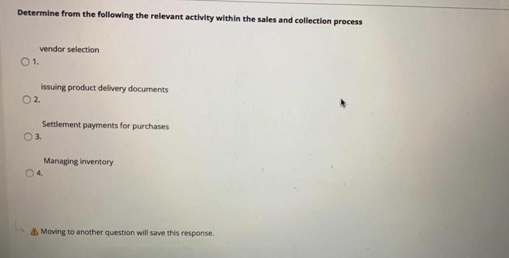 7 From the options below identify the activity
