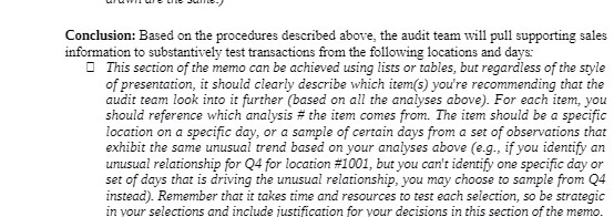 Conclusion: Based on the procedures described