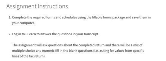 Assignment Instructions. 1. Complete the required