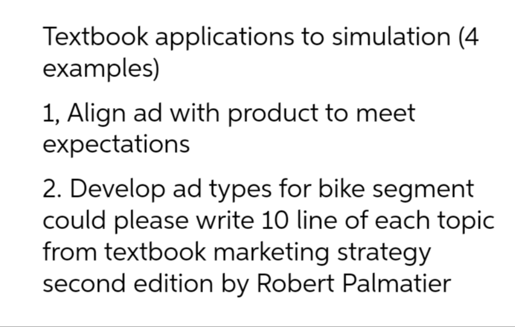 1 Textbook applications to simulation (4