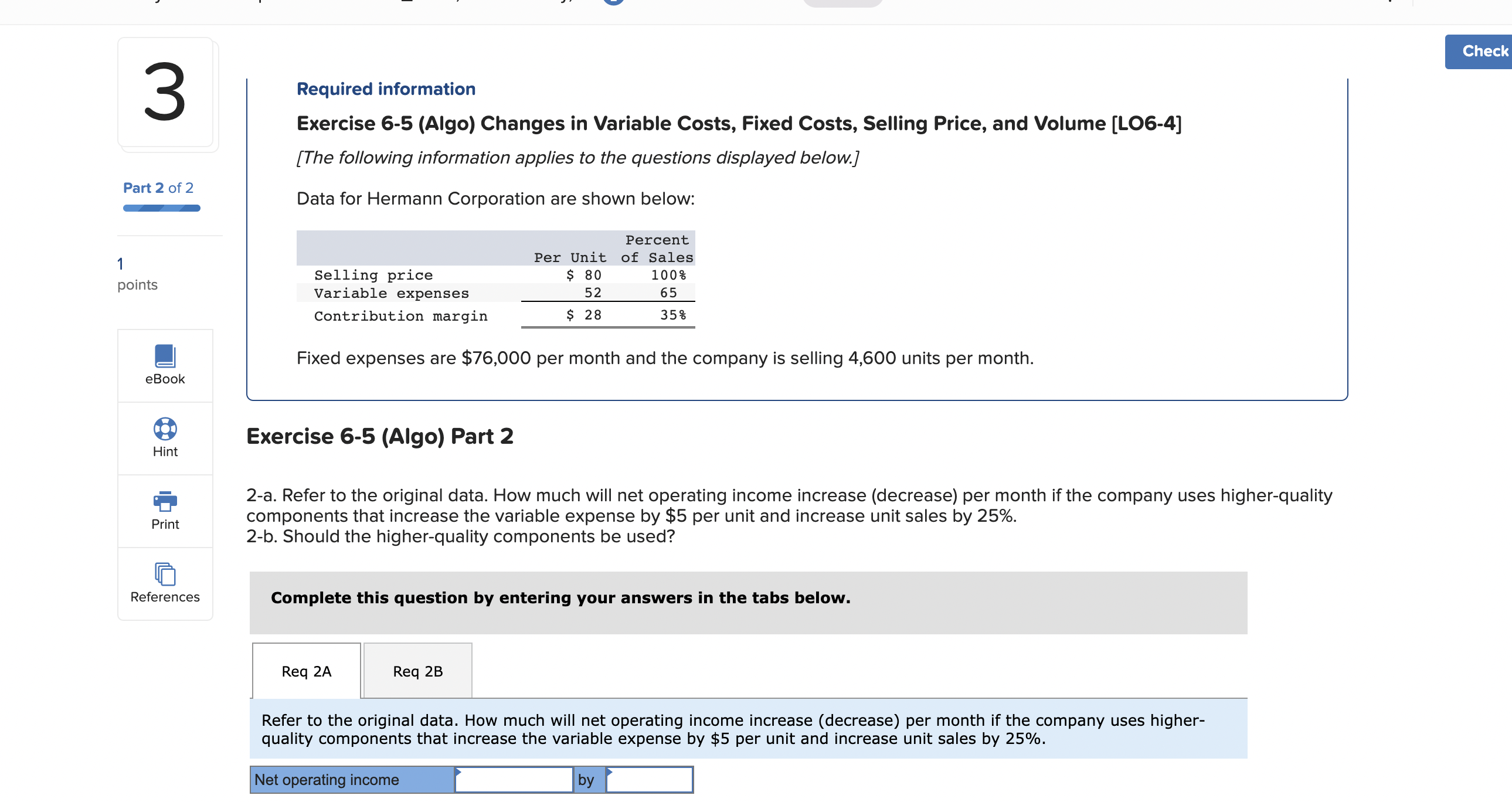 3 Required information Exercise 6-5 (Algo)