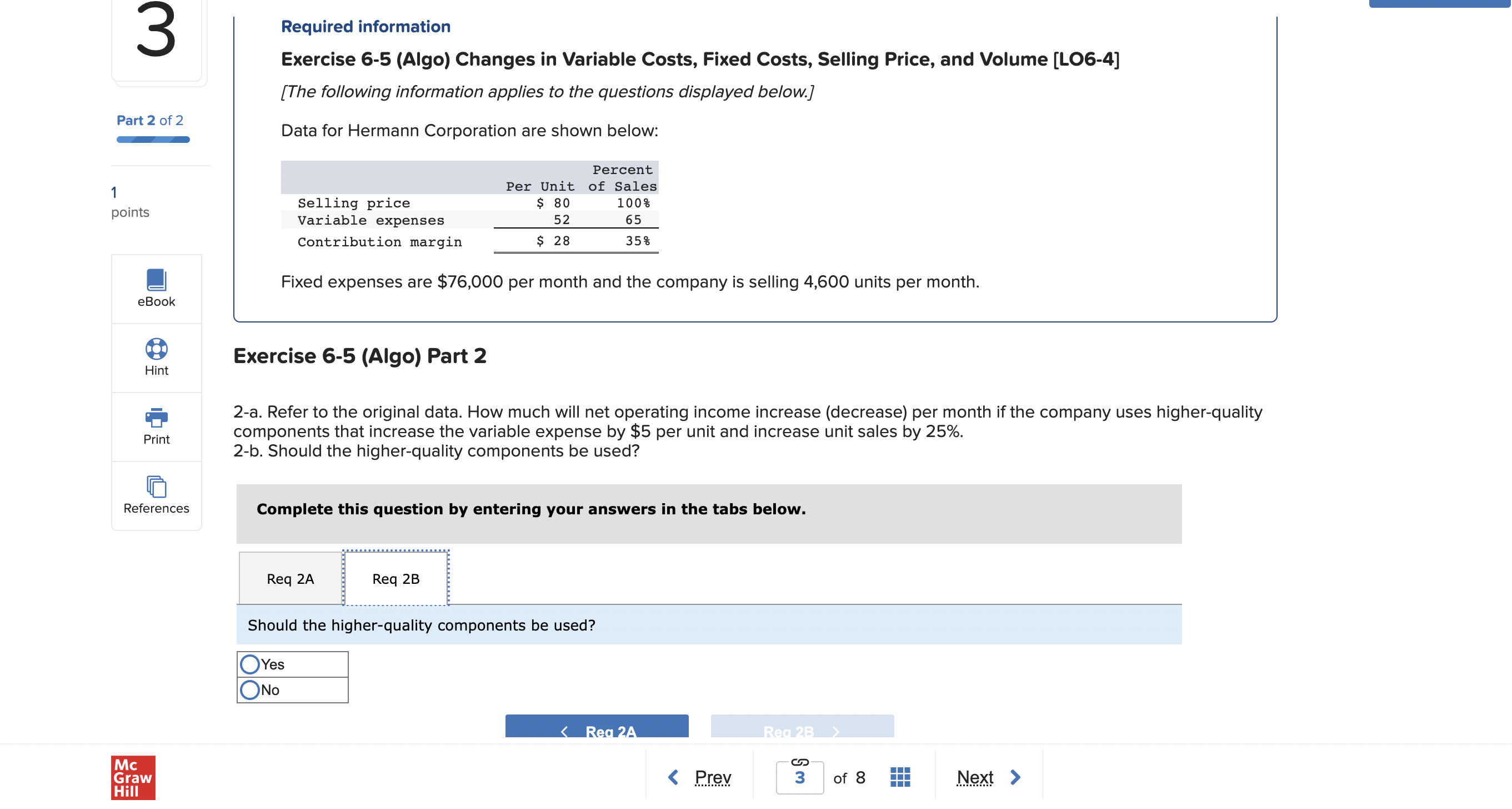 3 Required information Exercise 6-5 (Algo)