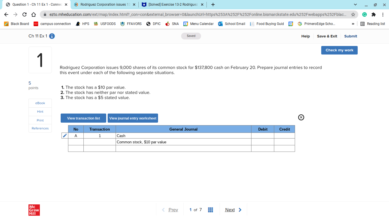 Question 1 - Ch 11 Ex 1 - Connec X Rodriguez