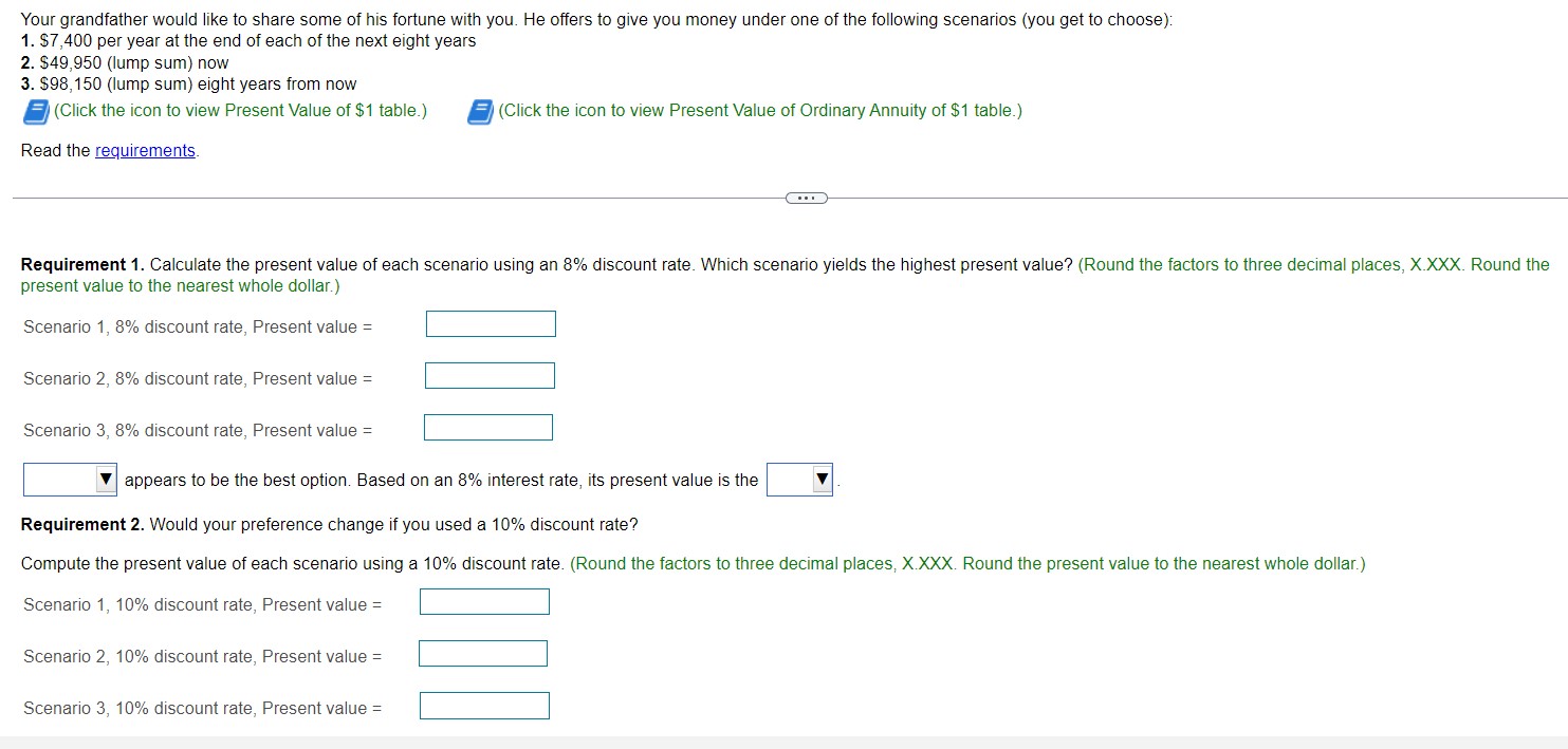 10( _ X X Reference Reference Present Value 5181