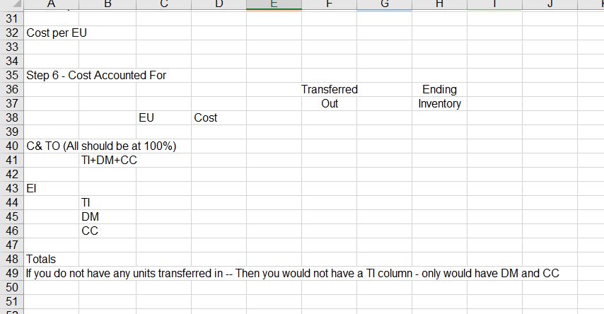 \fA D E F G H 31 32 Cost per EU 33 34 35 Step 6 -