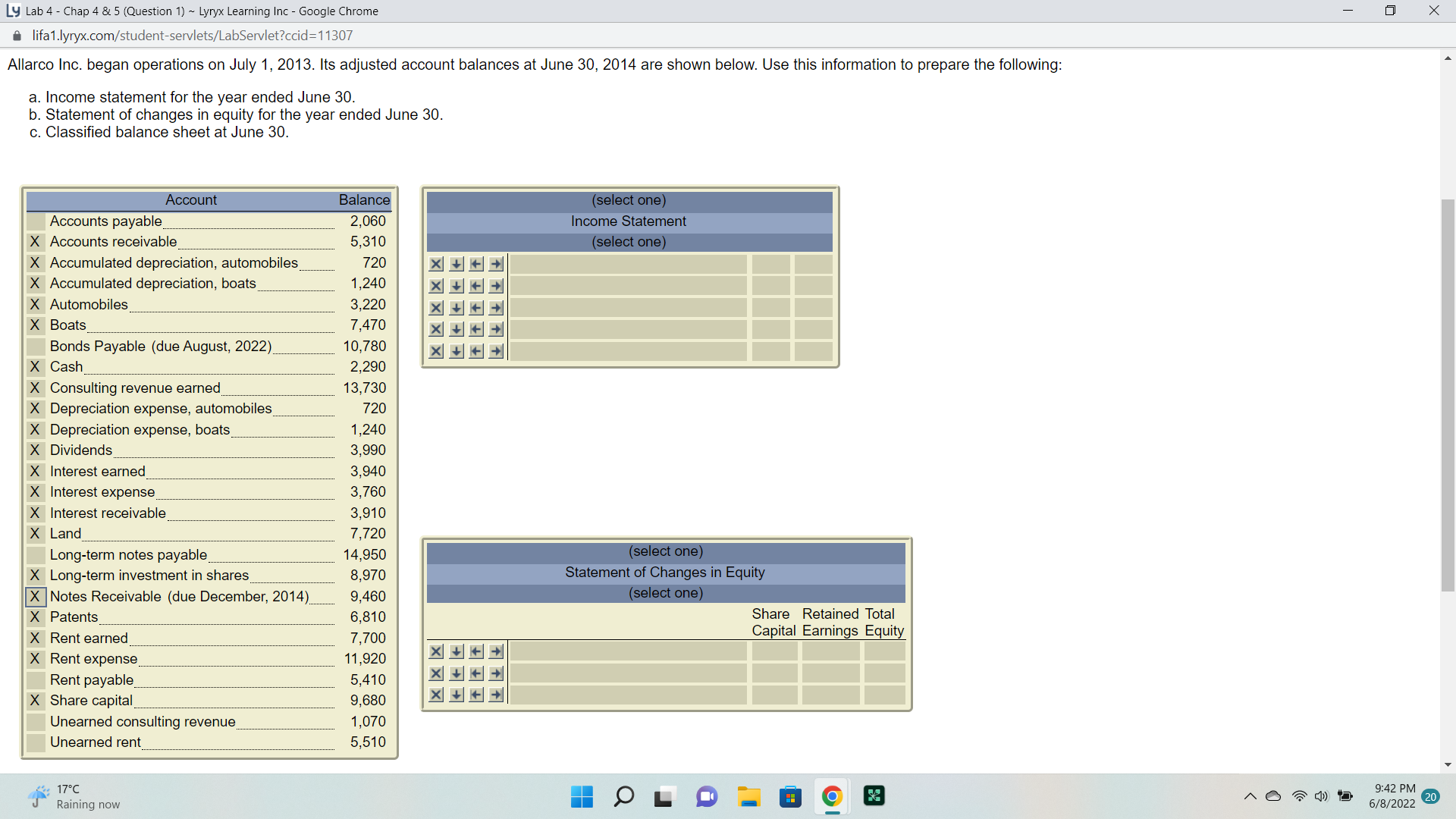 Ly Lab 4 - Chap 4 & 5 (Question 1) ~ Lyryx